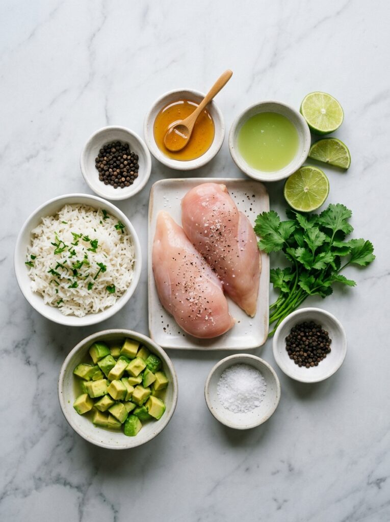 Delight in a Honey Lime Chicken & Avocado Rice Stack - image 1