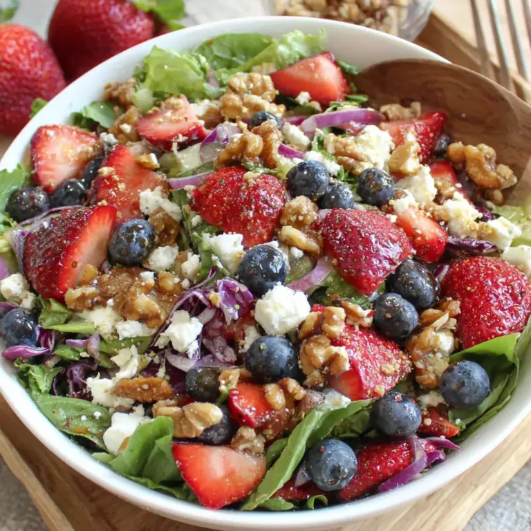 Deliciously Refreshing Superfood Berry Salad with Creamy Lemon Herb Dressing